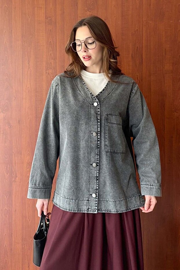 Antrasit Blazer Ceket - 2