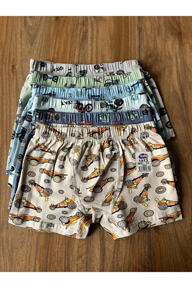 بوكسر منقوش للأولاد مطبوع مكون من 6 قطع - 1