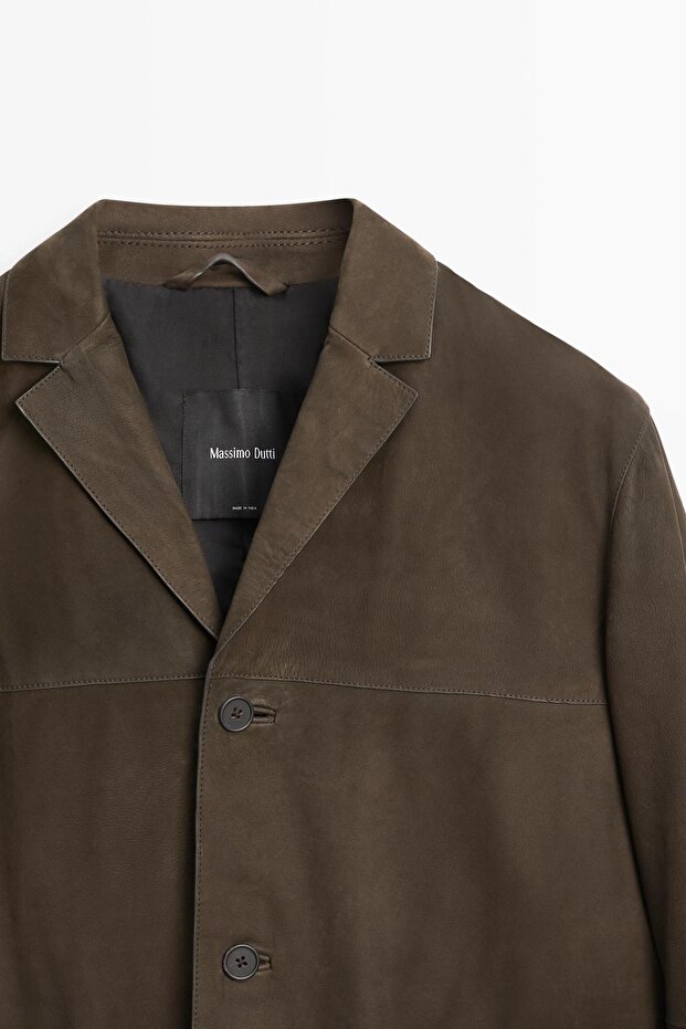 Nubuk deri blazer - 5