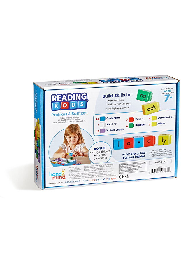 Reading Rods® Cubes - Prefixes & Suffixes - 5