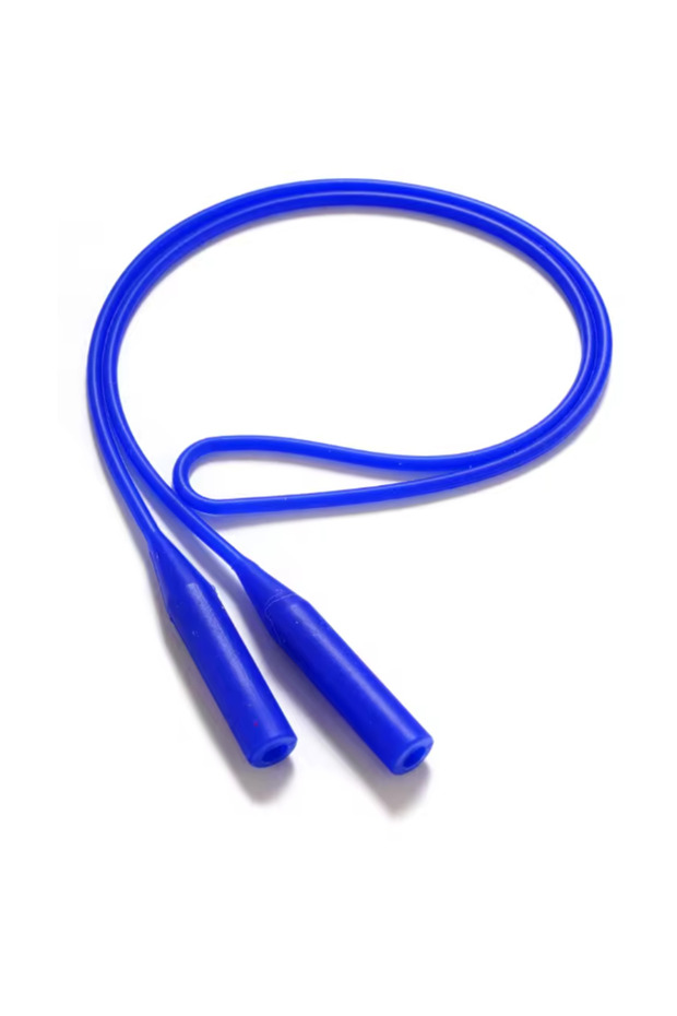Silicone eyeglass strap cord / elastic navy blue