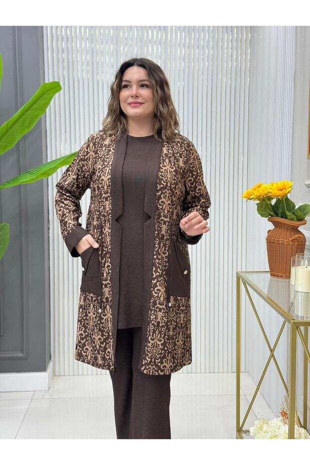 Oslo Örme Kumaş Üçlü Takım - 2