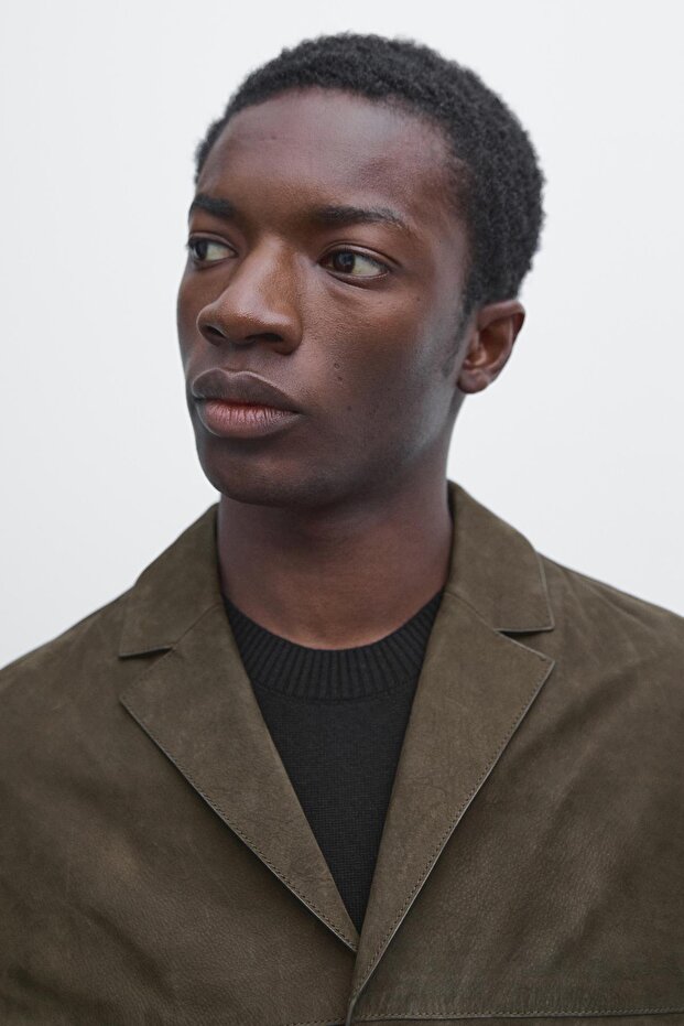 Nubuk deri blazer - 3