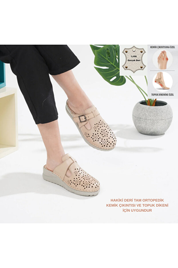 Orthopedic Leather Sabo Slippers Are Suitable for Heel Spurs and Bone Protrusions