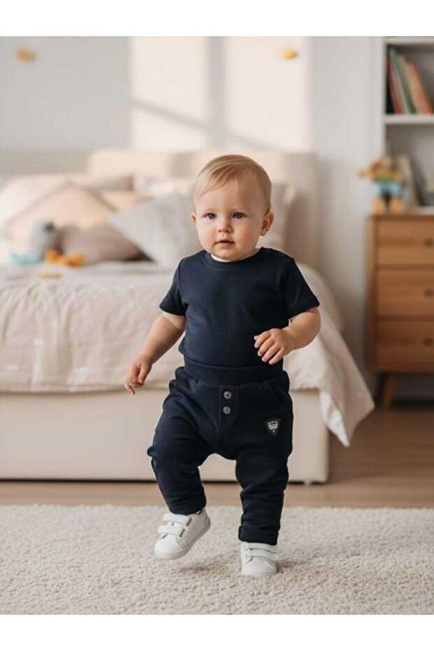 Boys' Cotton Elasticated Double-Legged Sweatpants