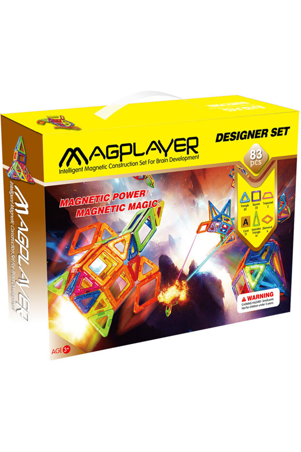 Set de constructie magnetic - 83 piese