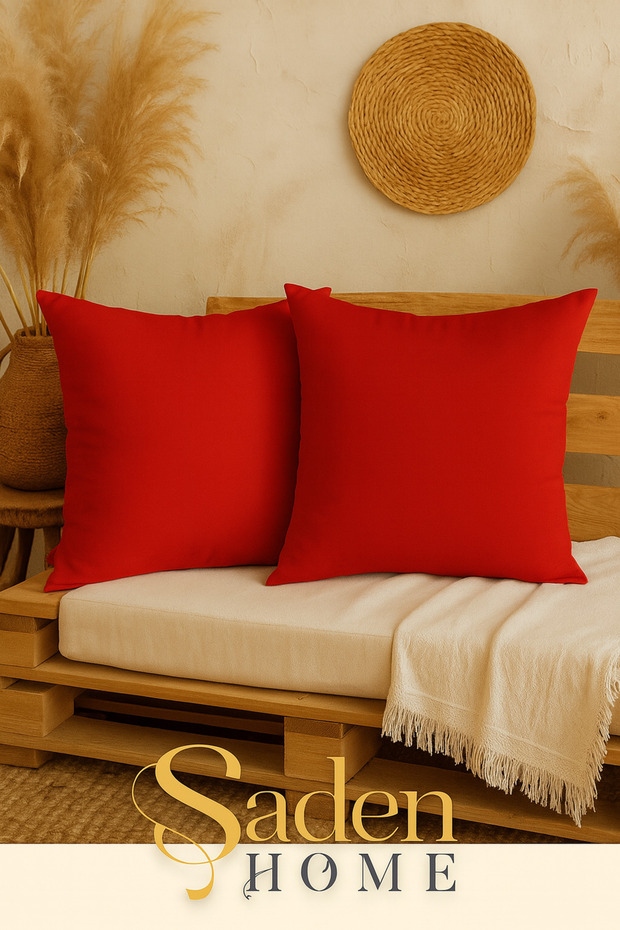 Solid Color 2-Piece Cushion Cover