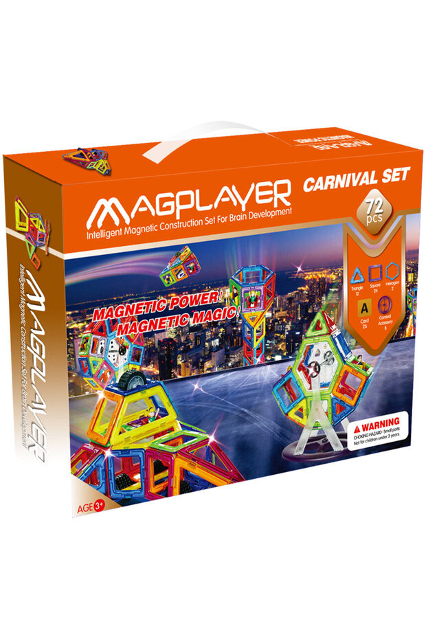 Set de constructie magnetic - 72 piese - 1