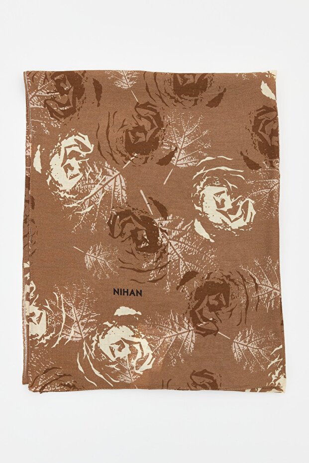 Viscose Digital Patterned Shawl Mustard - 3