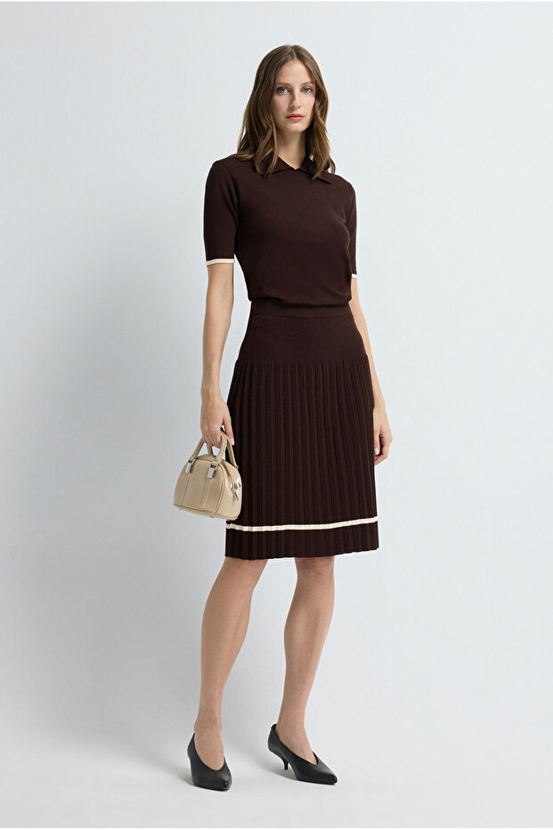 Pliseli Triko Etek - 4