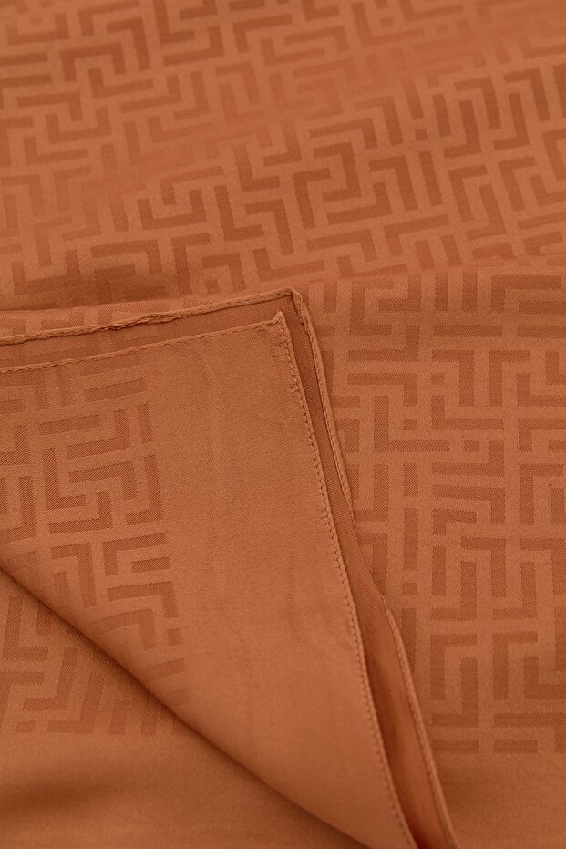 Monogram Desen Şal Kiremit - 2