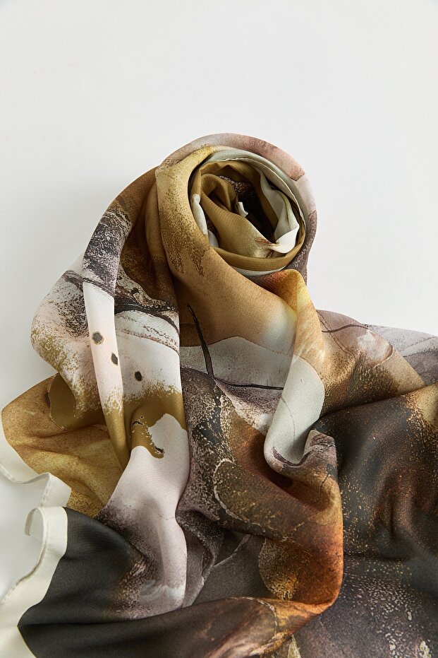 Floş Natural Fly Eşarp Camel - 3