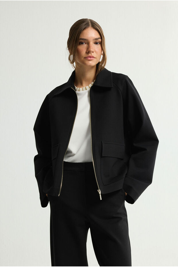 Fermuarlı Örme Ceket - 7