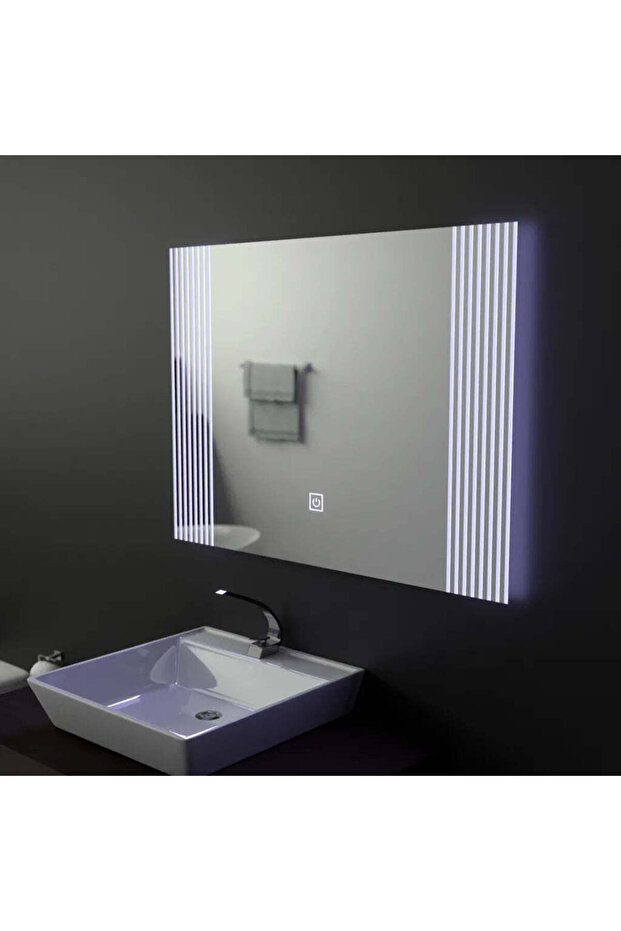 Rectangular LED Mirror, 80x60cm, Infinity Frame Basic Touch 1005S-20A - 3