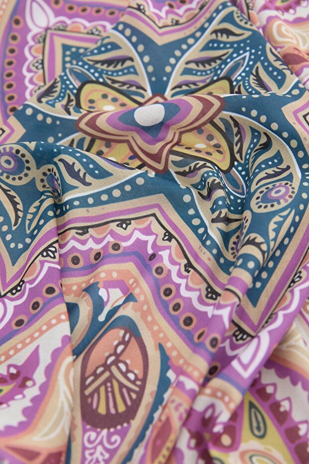 Desenli Soft Eşarp Mint - 3