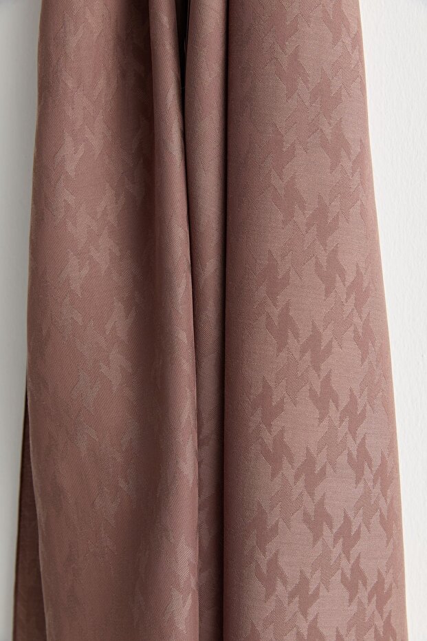 Patterned lyocell shawl mocha - 3