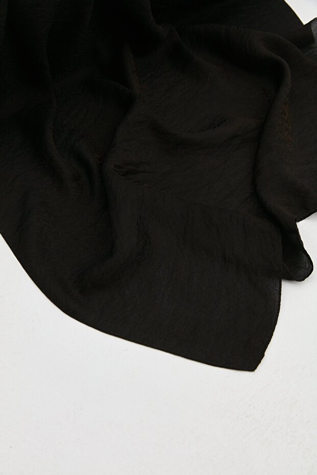 Zigzag Desen Şal Siyah - 2