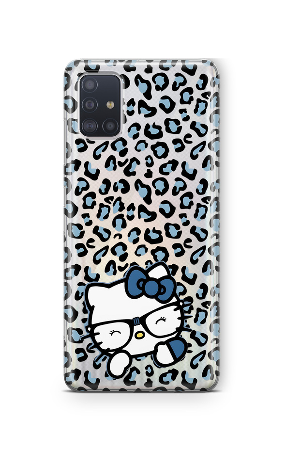 حافظة هاتف شفافة بنمط كيتي متوافقة مع هاتف سامسونج جالاكسي A71 - 1