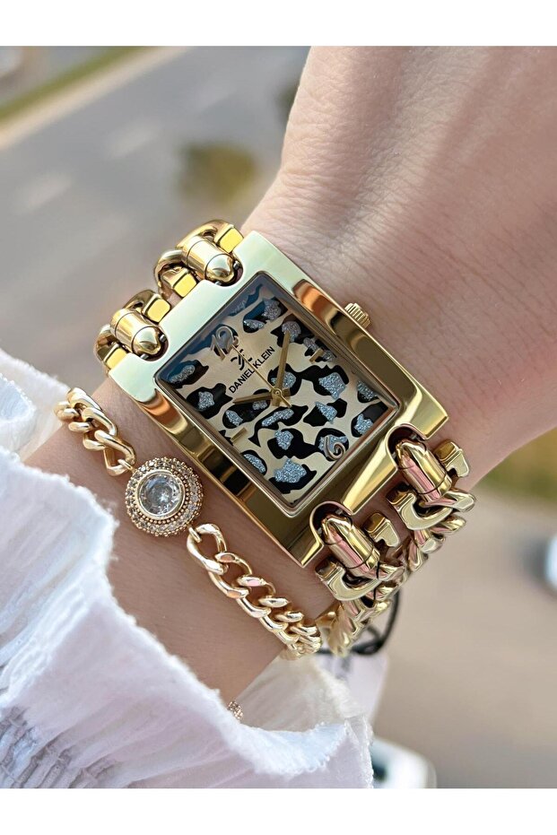 30 Mt Water Resistant Women's Wristwatch+Bracelet with Steel Chain Design Strap B.10036.S9