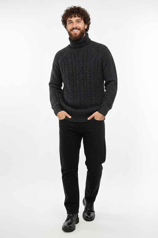 Erkek Balıkçı Yaka Kalın Kazak - 2