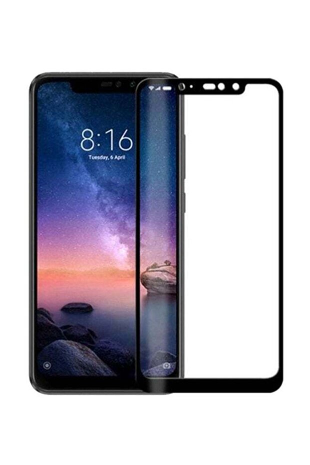 5D Tempered Glass Screen Protector For Xiaomi Redmi Note 6 Pro Clear/Black