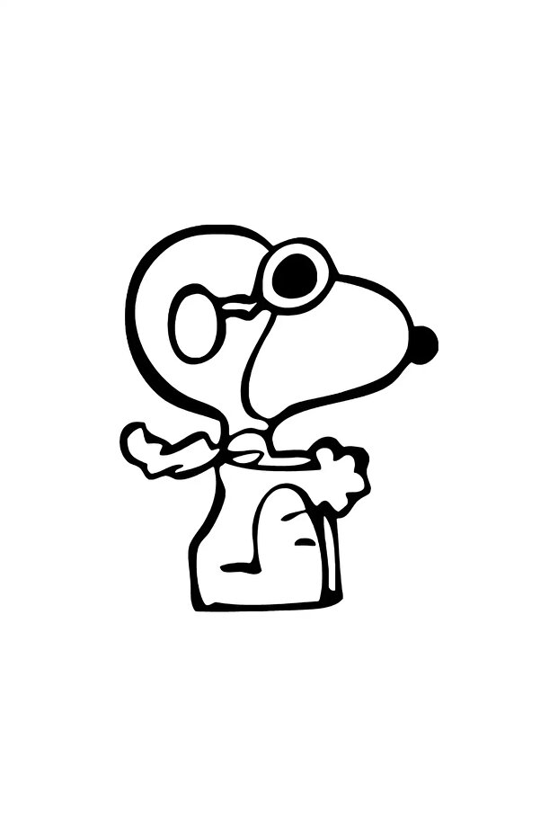 Pilot Snoopy Wall Decor Quality Quality Sticker 40 X 48 cm
