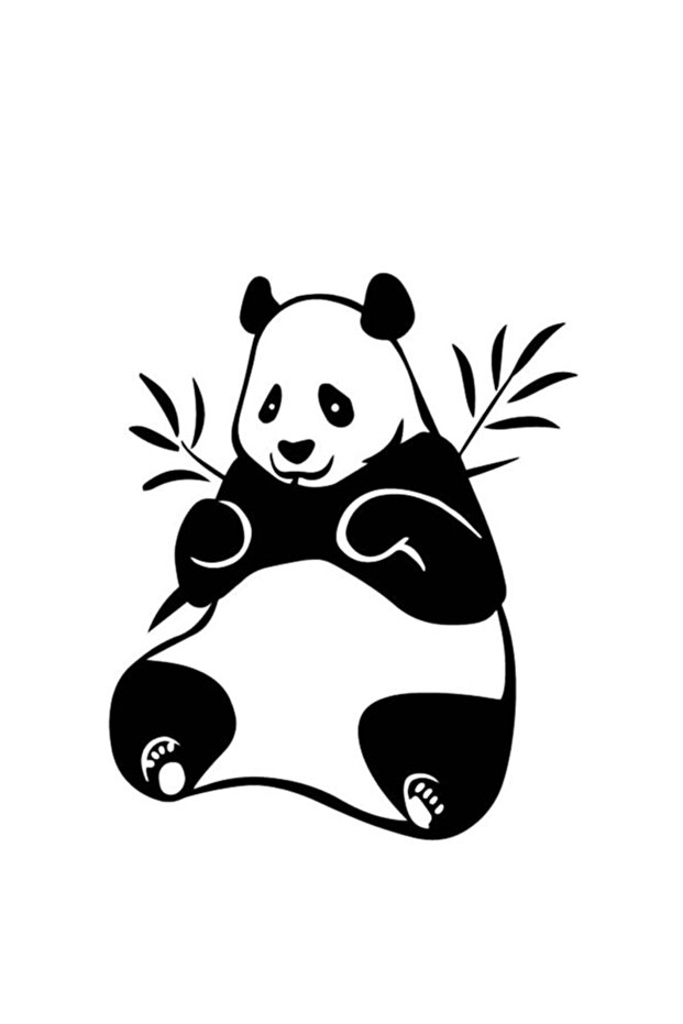 Bamboo Eater Cute Panda Sticker 10 X 12 cm