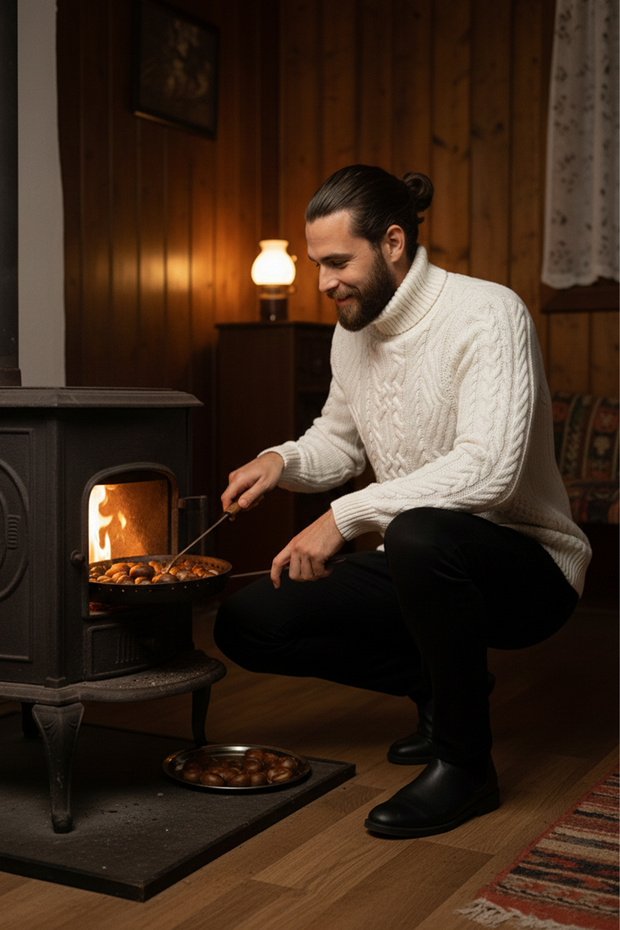 Erkek Balıkçı Yaka Kalın Kazak - 3