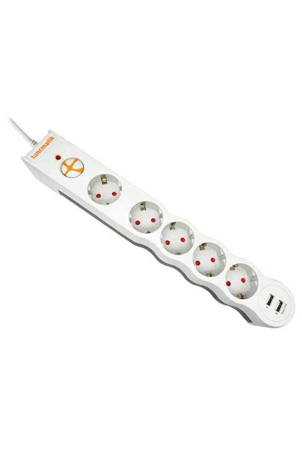 TSK5015 POWERSURGE 5+USB LI 1050 J BEYAZ - 1