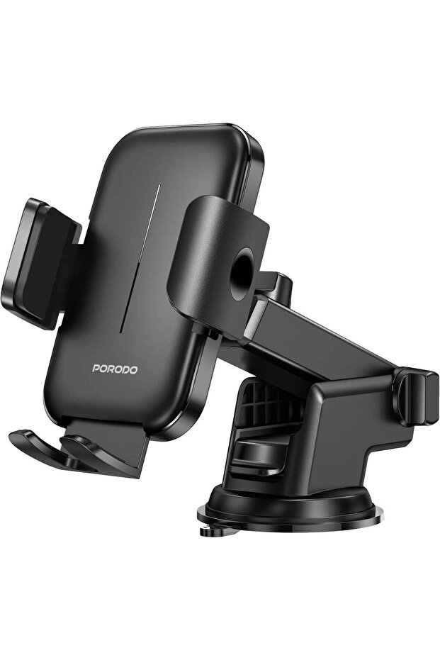 Adjustable Dash & Windshield Phone Mount (60–90mm) - Black