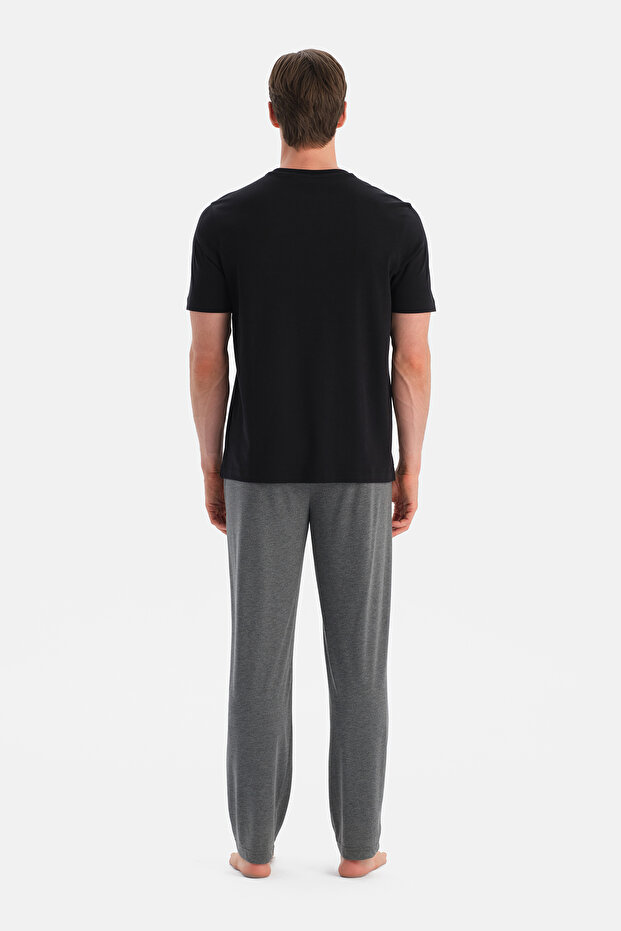 Antrasıt İkili Örme Pantolon - 6