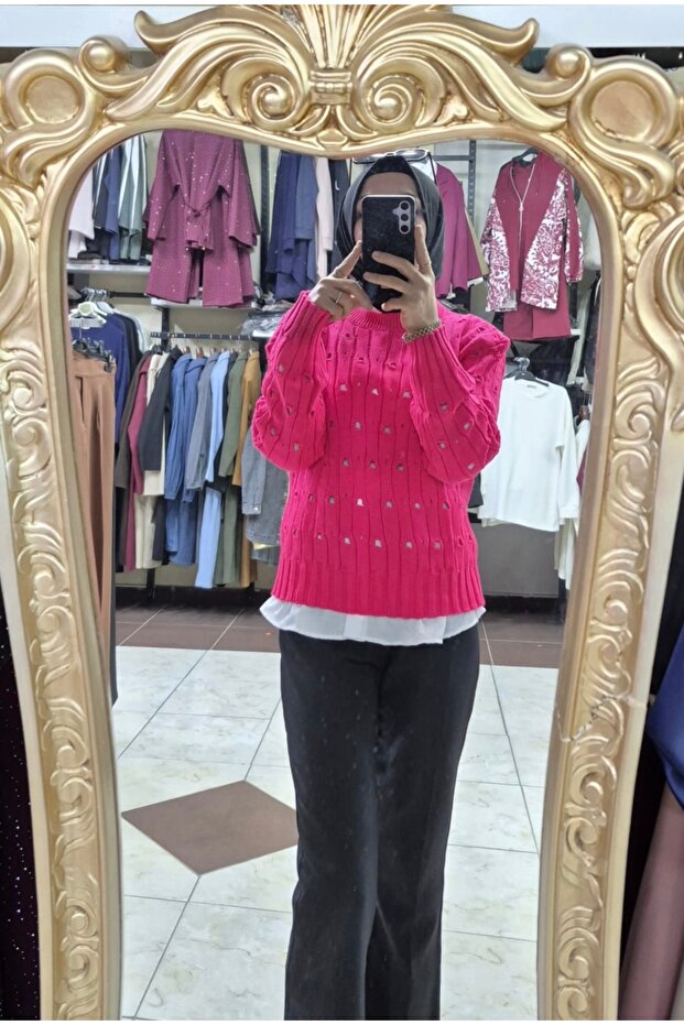 Delikli Triko kazak - 4