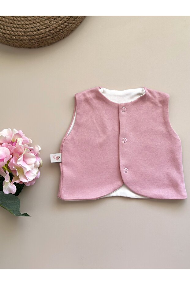 Dusty Rose Double-Sided Vest