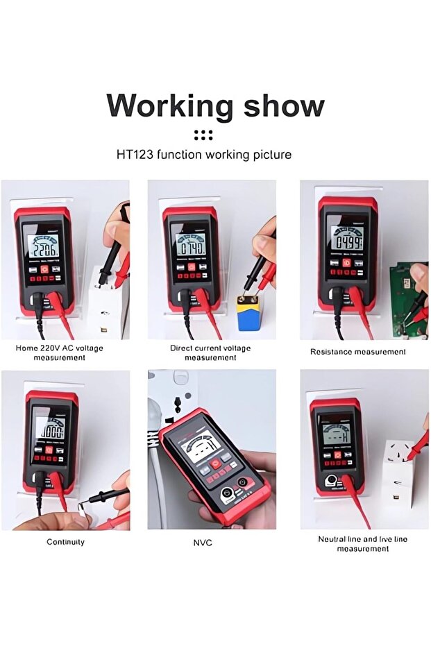 HT Automatic Digital Multimeter - Smart Multimeter with NCV, LCD, Backlight - 1