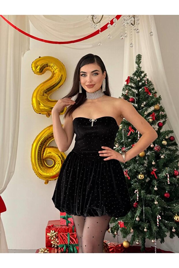 Lessi Straplez Elbise - 3