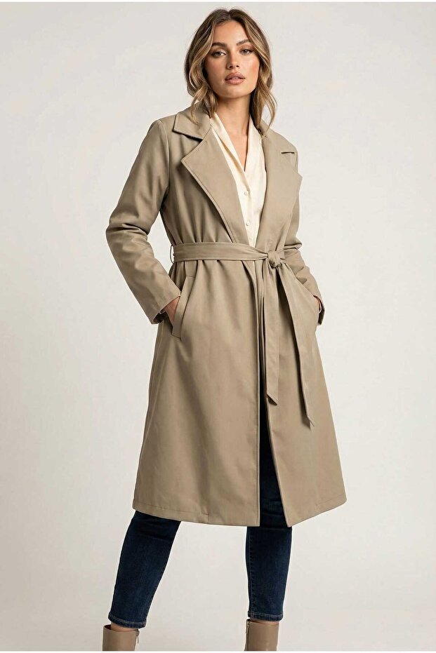 Long (115cm) Women's Hijab Trench Coat