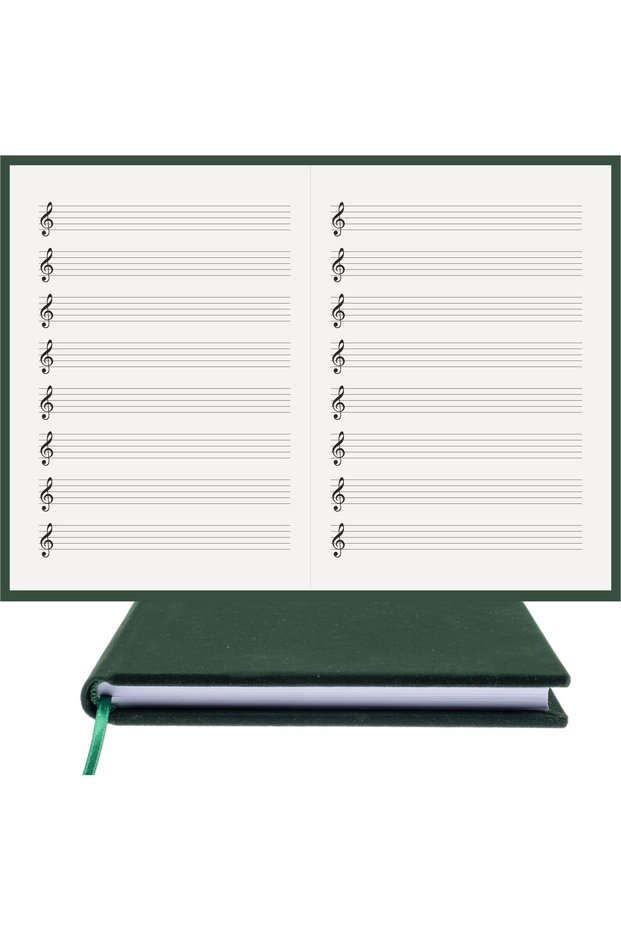 Piano Note Notebook (g Major) 100% Handmade, Hand Sewing, 2026 Collection, Viscose Fabric–A/5
