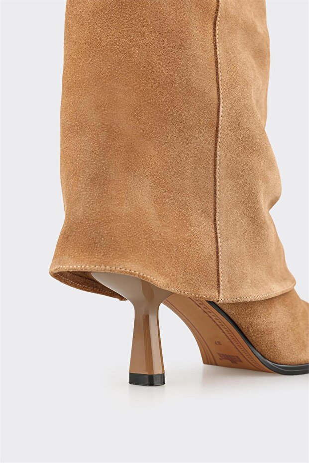 Taba Deri Kadın Klasik Bot - 4