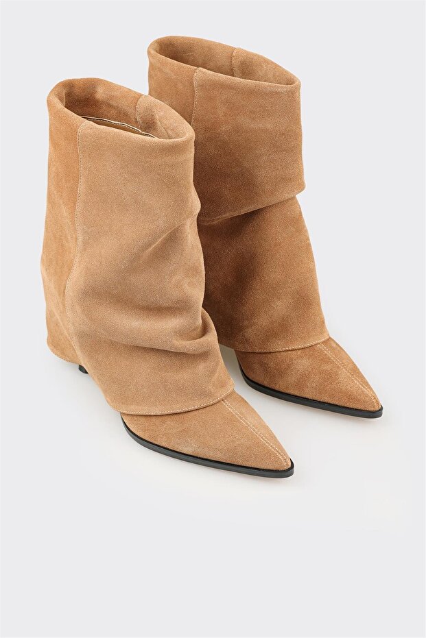 Taba Deri Kadın Klasik Bot - 2