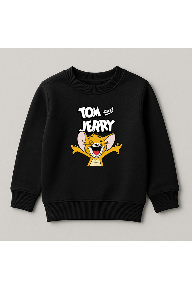 Tom and Jerry Printed Crew Neck 100% Cotton Children's Sweatshirt