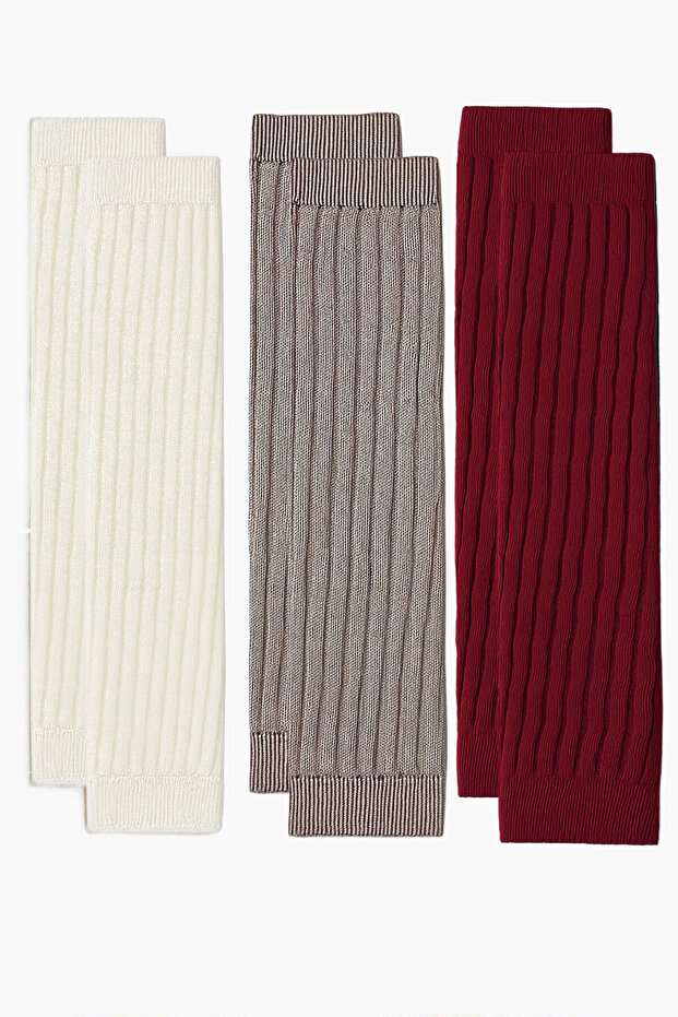 3 Basic Thick Cotton Blend Leggings - 1