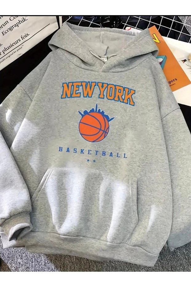 Unisex Basketball Printed Hooded Sweatshirt