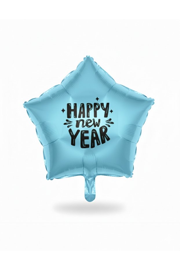 Happy New Year Christmas Tree Party Ornament Heart & Star Foil Balloon Decor Blue Star