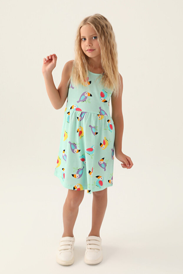 Zelena haljina za devojčice - 1