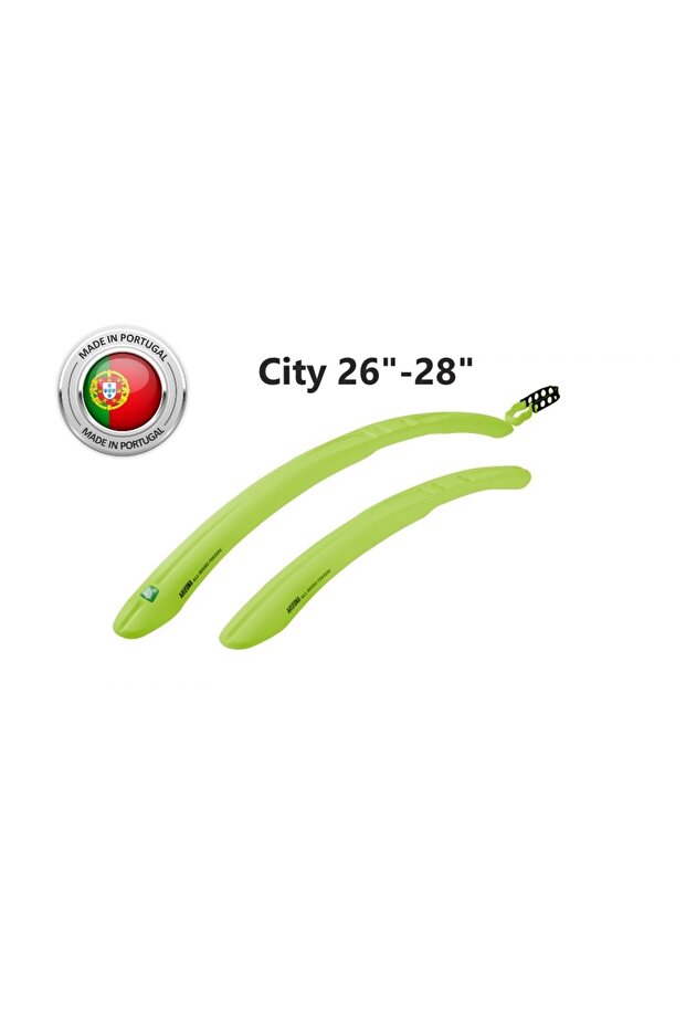 Durable Lime Green Mudguard Set Universal - 1