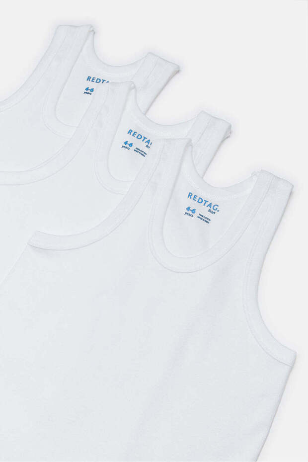 سترة أساسية بيضاء مكونة من 3 قطع - 3