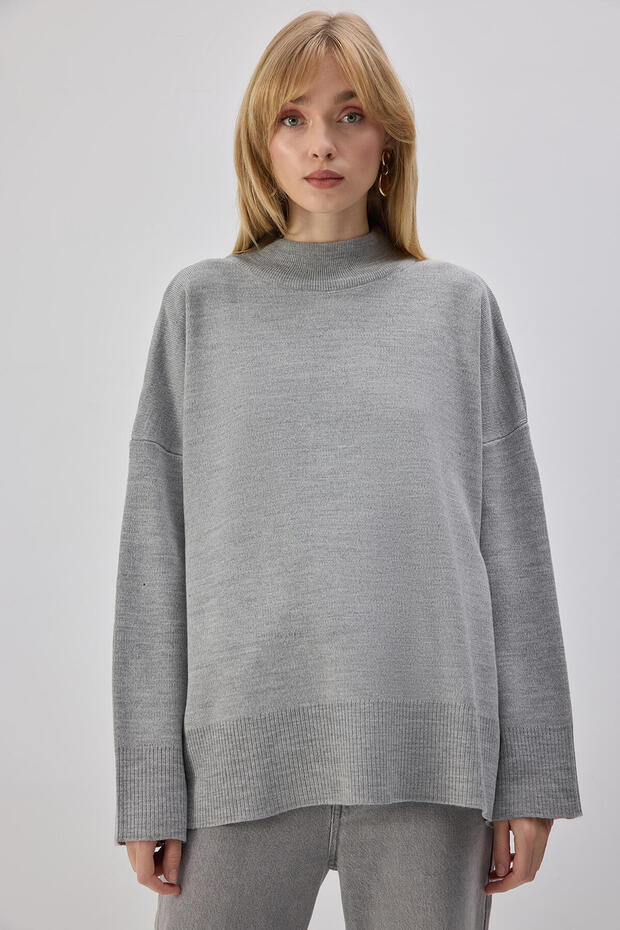 DİK YAKA BASIC TRİKO KAZAK - 4