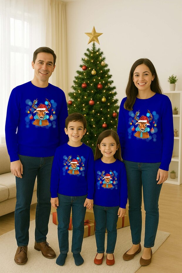 Unisex Happy New Year New Year's Eve Printed Adult and Children Sweatshirt 3 Thread Ş Fleece-Lined Fabric