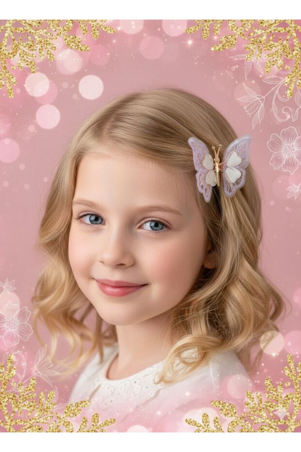 Elegant Stone Moving Butterfly Model Girl's Hair Clip