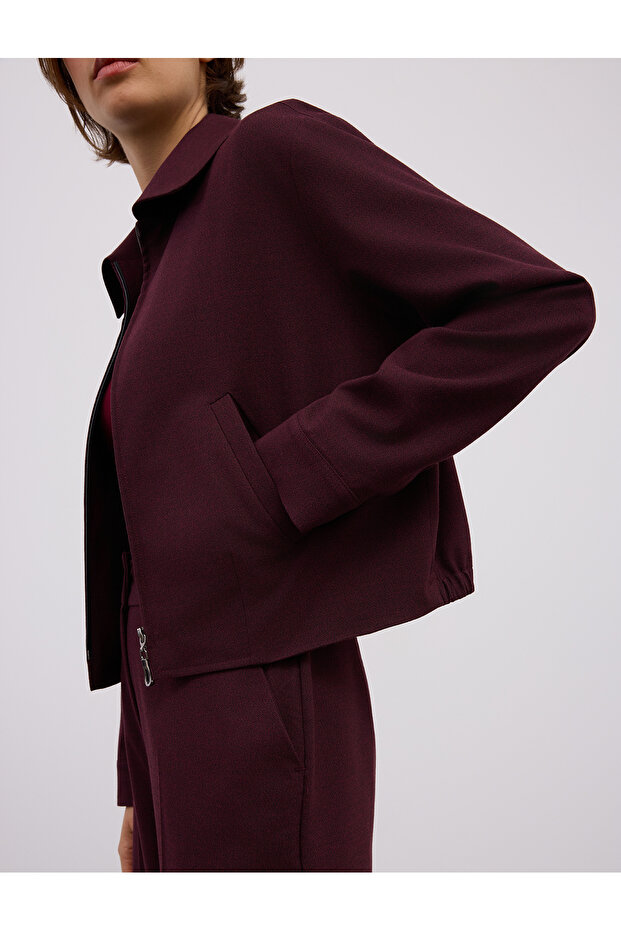 VISKON KARISIM FERMUARLI BOMBER CEKET - 3